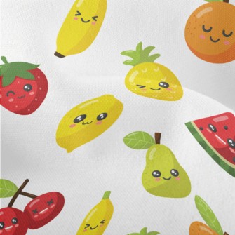 Cute Expression Fruit Family Lightweight Performance Linen