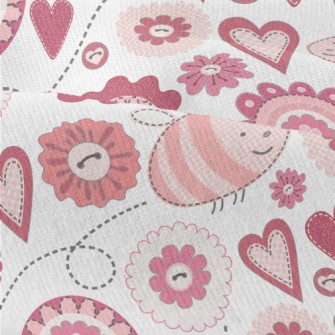 Fantasy Plaid Bee Flower Modern Jersey