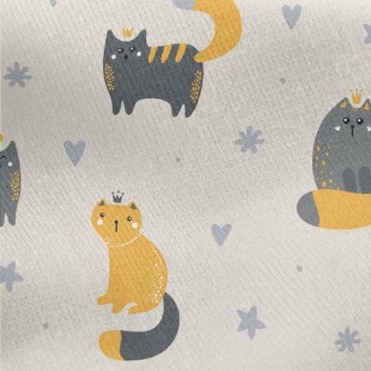 Cat King And Queen Jersey Backed Fleece