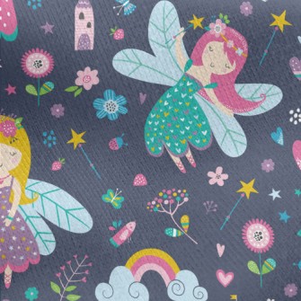 Fairy Tale World Flower Fairy Jersey Backed Fleece