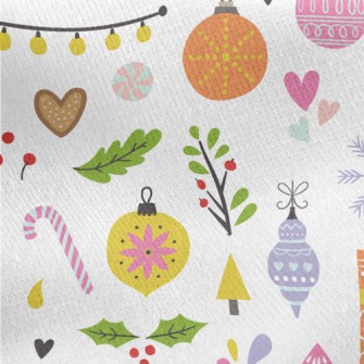 Warm Christmas Tree Charm Jersey Backed Fleece