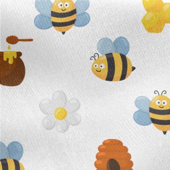 Industrious Bees Collecting Ne Jersey Backed Fleece