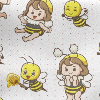 Dress Up Bee Little Girl Jersey Backed Fleece