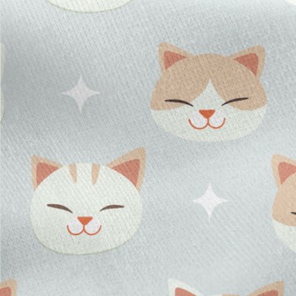 Big-headed Cat With Squinting  Jersey Backed Fleece