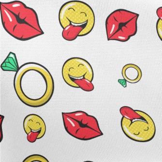 Funny Smiling Face Sticking Ou Pongee