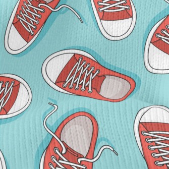 Plain Canvas Sneakers Stretch Jersey