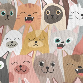 Playful Big-faced Cat Stretch Jersey