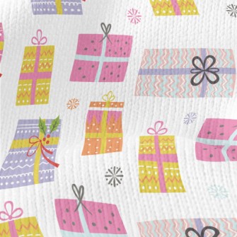 Dot Striped Gift Box Stretch Jersey