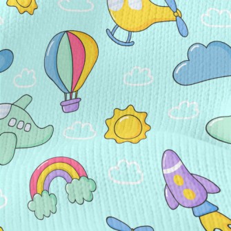 Helicopter Airplane Rocket Stretch Jersey