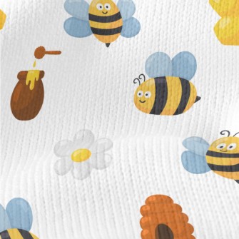 Industrious Bees Collecting Ne Stretch Jersey