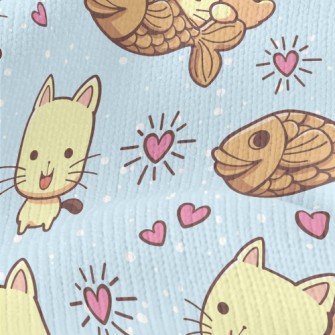 Kitten Loves To Eat Snapper Stretch Jersey