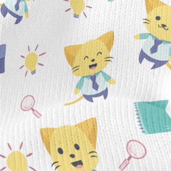 Happy Kitten Office Worker Stretch Jersey