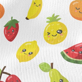Cute Expression Fruit Family Stretch Jersey