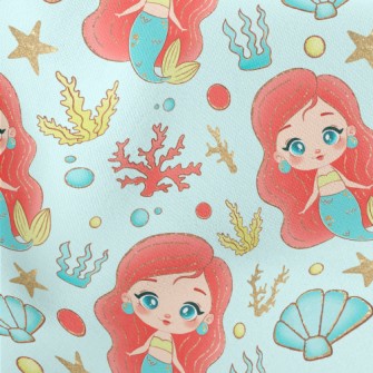 Beautiful Pearl Mermaid Lightweight Cotton Poplin
