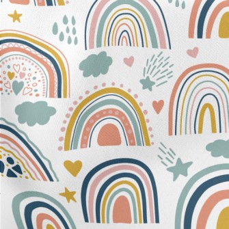 Fairy Tale Cute Rainbow Lightweight Cotton Poplin