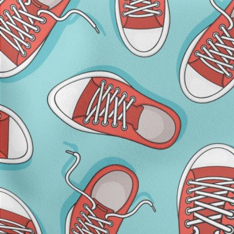 Plain Canvas Sneakers Lightweight Cotton Poplin