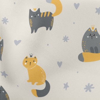 Cat King And Queen Lightweight Cotton Poplin