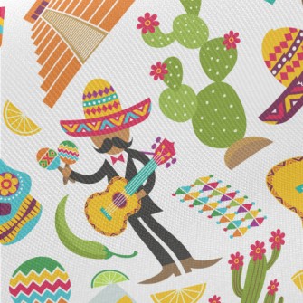 Colorful Mexico Midweight Cotton Poplin