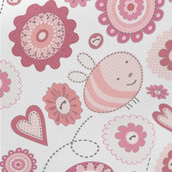 Fantasy Plaid Bee Flower Midweight Cotton Poplin