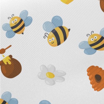 Industrious Bees Collecting Ne Midweight Cotton Poplin