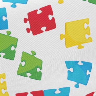 Bright Color Block Puzzle Midweight Cotton Poplin