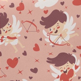 Majestic And Happy Little Cupi Midweight Cotton Poplin