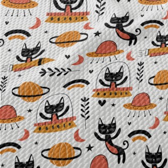 Space Cat Birdseye Piqué