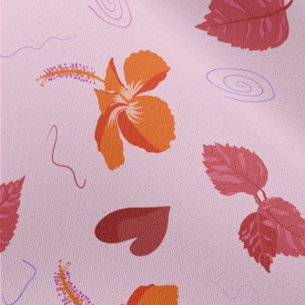 Hibiscus Leaves Falling Chiffon