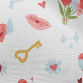 Love Lock Lips Flower Chiffon
