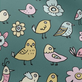 Simple Line Bird Chiffon
