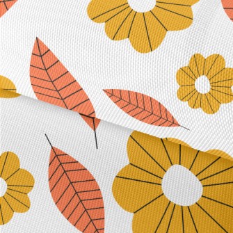 Large Flowers And Fallen Leave Waterproof Oxford