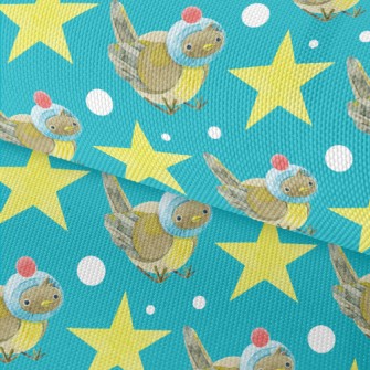 Cute Knitted Hat Sparrow Waterproof Oxford