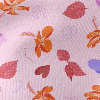 Hibiscus Leaves Falling Waterproof Canvas