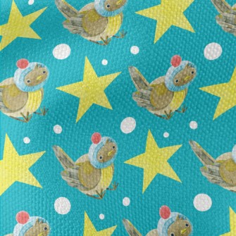 Cute Knitted Hat Sparrow Waterproof Canvas