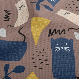 Cute Spotted Cat Athletic Mesh Flat Back