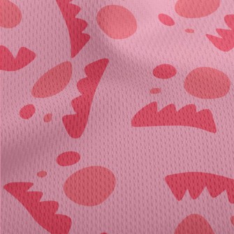 Sawtooth Dot Geometric Pattern Athletic Mesh Flat Back