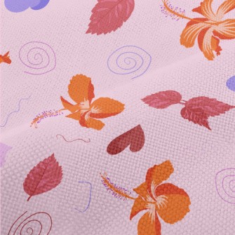 Hibiscus Leaves Falling Performance Linen