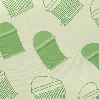 Cartoon Fat Trash Can Twill