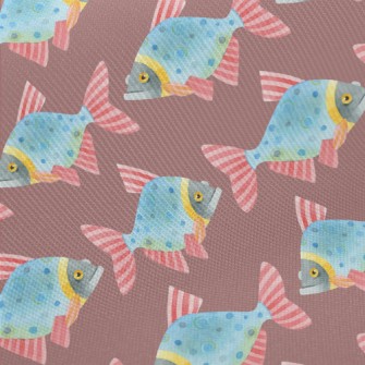 Colorful Funny Fish Twill