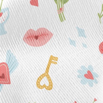Love Lock Lips Flower Standard Corduroy
