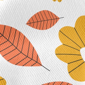 Large Flowers And Fallen Leave Standard Corduroy