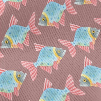 Colorful Funny Fish Standard Corduroy