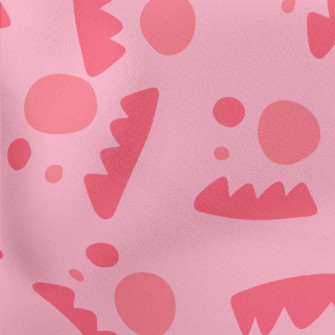 Sawtooth Dot Geometric Pattern Stretch Ponte