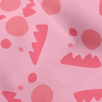 Sawtooth Dot Geometric Pattern Micro Fleece