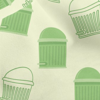 Cartoon Fat Trash Can Micro Fleece