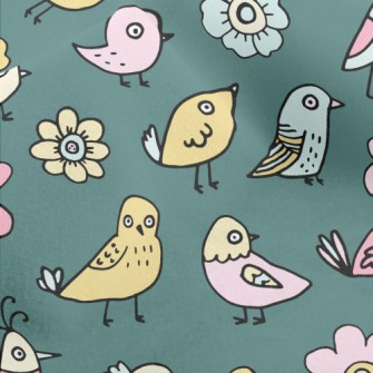 Simple Line Bird Micro Fleece