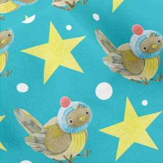 Cute Knitted Hat Sparrow Micro Fleece