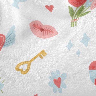 Love Lock Lips Flower Minky