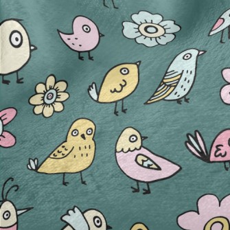 Simple Line Bird Minky