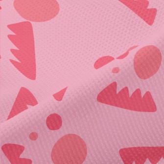 Sawtooth Dot Geometric Pattern Piqué